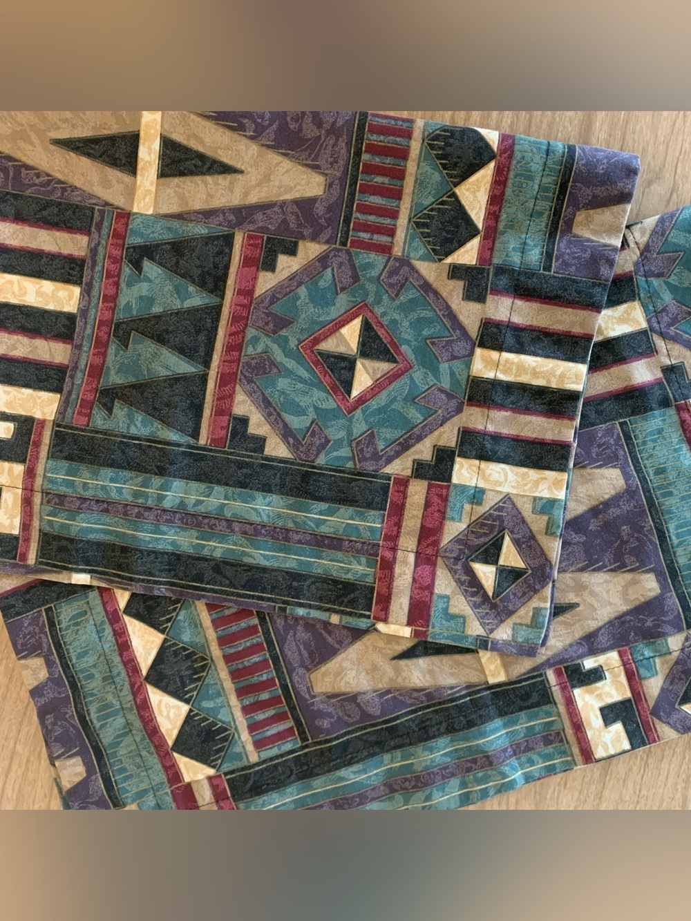 Vintage pillowcases 90s Set Of 2 southwestern geometric pillow shams by Springs